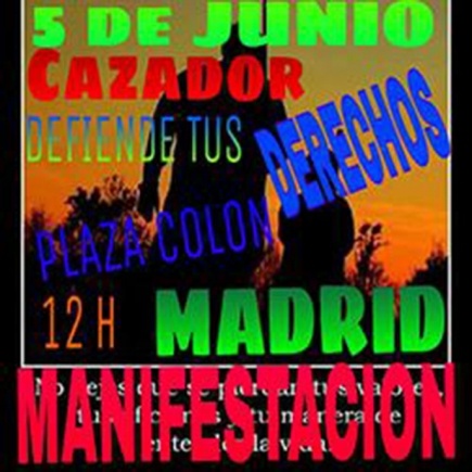 La caza y la pesca se manifestarán el próximo día 5 de junio en Madrid